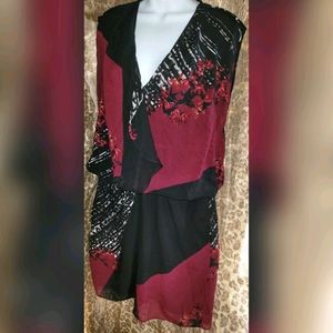 Kenneth Cole Multi Colored Blouse Size Medium